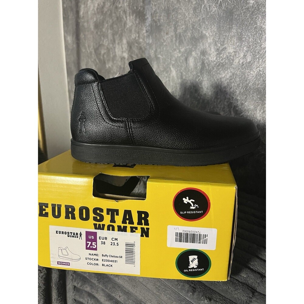Eurostar Buffy Chelsea SR Women’s 7.5 Black On Black New In Box Work Boots